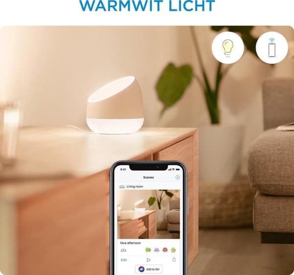 WiZ SQUIRE bærbar bordlampe, der kan indstilles hvid og farve hvid (929002690301)