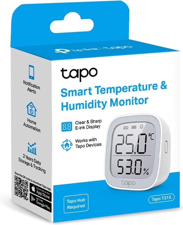 Tapo T315 V1 - temperatur- och fuktighetssensor - smart - trådlös - 868 - 922 MHz