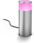 Miniatyrbillede 4 af 11: Philips Hue White and Colour stemning Calla Outdoor Piedestal light - Udendørs piedestal/postbelysning - Krom - Rustfrit stål - IP44 - Have - Patio -