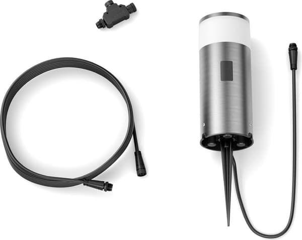 Philips Hue White and Colour stemning Calla Outdoor Piedestal light - Udendørs piedestal/postbelysning - Krom - Rustfrit stål - IP44 - Have - Patio -