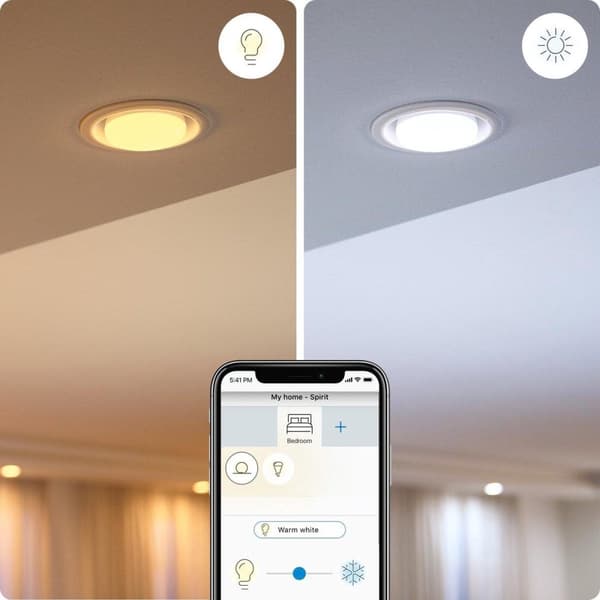 WiZ LED-glödlampa ljus Amber C35 E14 - Smart glödlampa - Guld - Wi-Fi - E14 - Multi - 2000 K [Energiklass G] (929002419001)
