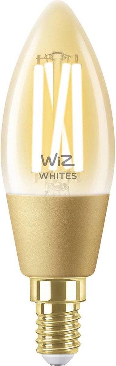 WiZ LED-glödlampa ljus Amber C35 E14 - Smart glödlampa - Guld - Wi-Fi - E14 - Multi - 2000 K [Energiklass G] (929002419001)