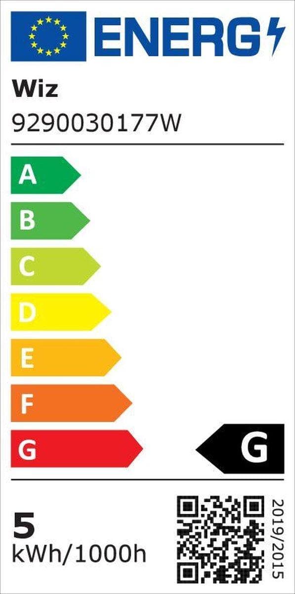WiZ LED-glödlampa ljus Amber C35 E14 - Smart glödlampa - Guld - Wi-Fi - E14 - Multi - 2000 K [Energiklass G] (929002419001)