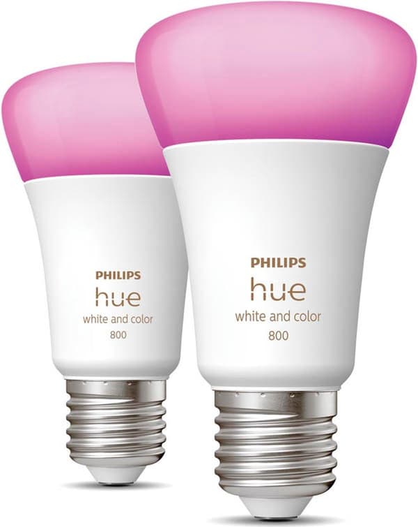 Philips Hue White & Color Ambiance E27 Twin Pack 2x570lm 60W [Energiklass F] (8719514328372)