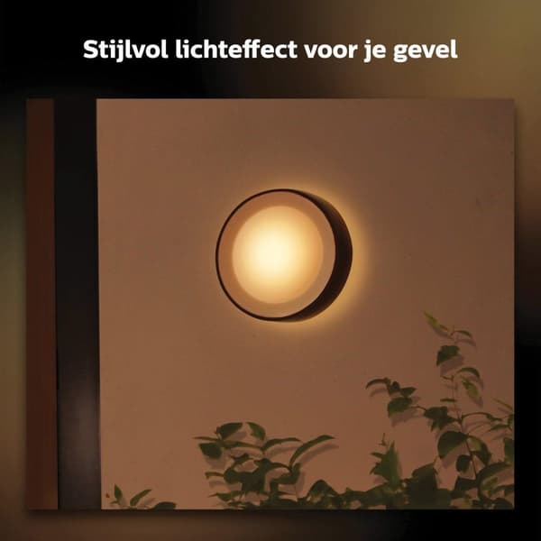 Philips Hue White and Colour Ambiance Daylo LED utomhusvägglampa, dimbar, upp till 16 miljoner färger, styrbar via app, kompatibel med Amazon Alexa (E