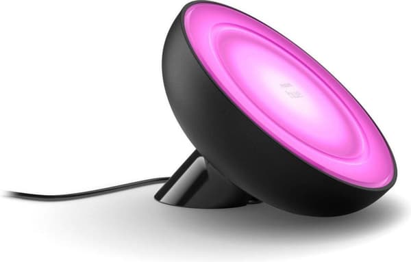 Philips Hue White & Col. Amb. LED bordlampe Bloom, sort, dæmpbar, 16 millioner farver, kontrollerbar via app, kompatibel med Amazon Alexa (Echo, Echo