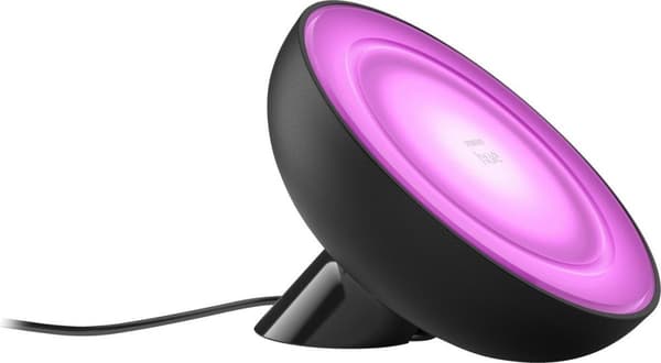Philips Hue White & Col. Amb. LED bordlampe Bloom, sort, dæmpbar, 16 millioner farver, kontrollerbar via app, kompatibel med Amazon Alexa (Echo, Echo