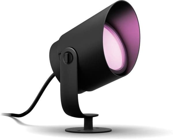 Philips Hue White & Col. Amb. Lily XL 1-flag spot, 1050lm lavspændingsudvidelse, til udendørs brug, 16 millioner farver, kontrollerbar via app, kompat