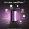 Miniatyrbild 4 av 8: Philips Hue Ambiance White & Color Impress vägglampa LED svart, 1-ljuskälla, färgväxlare (1742930P7)
