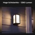 Miniatyrbild 5 av 8: Philips Hue Ambiance White & Color Impress vägglampa LED svart, 1-ljuskälla, färgväxlare (1742930P7)