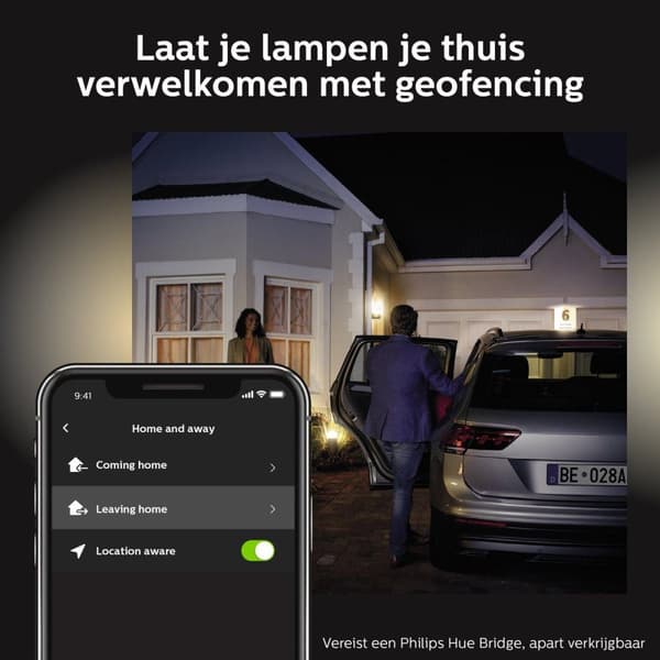 Philips Hue Ambiance White & Color Impress vägglampa LED svart, 1-ljuskälla, färgväxlare (1742930P7)