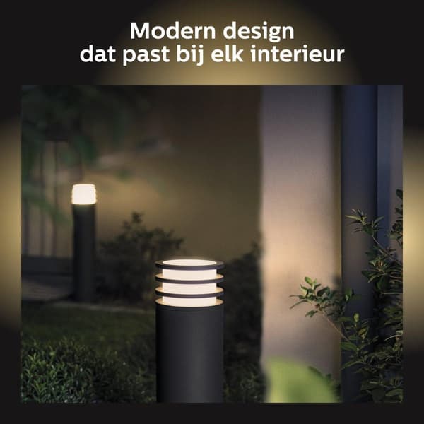 Philips Hue LED-polkuvalo Lucca ulkokäyttöön, himmennettävä, lämpimän valkoinen valo, ohjattavissa sovelluksella, yhteensopiva Amazon Alexan (Echo, Ec