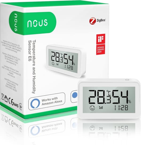 Nous Temperatur- og fugtighedssensor LCD