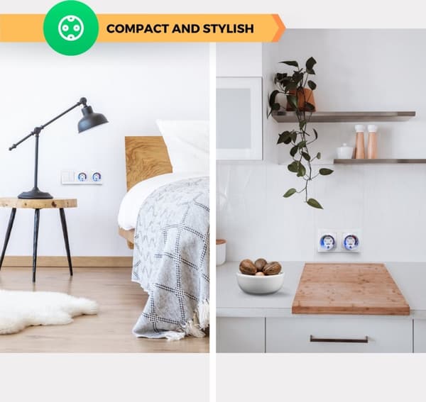 Nous Tuya ZigBee Smart Plug 2-pack - Tuya eller Smart Life App - Kräver ZigBee nav - Max 3680W
