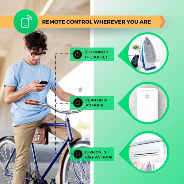 Nous Tuya ZigBee Smart Plug 2-pack - Tuya eller Smart Life App - Kräver ZigBee nav - Max 3680W