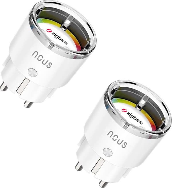Nous Tuya ZigBee Smart Plug 2-pack - Tuya eller Smart Life App - Kräver ZigBee nav - Max 3680W