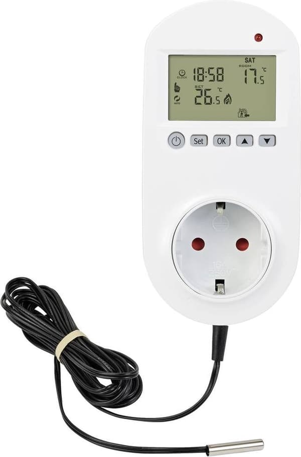 Sygonix Universaltermostat Plug-in Veckoprogram 1 till 70 °C