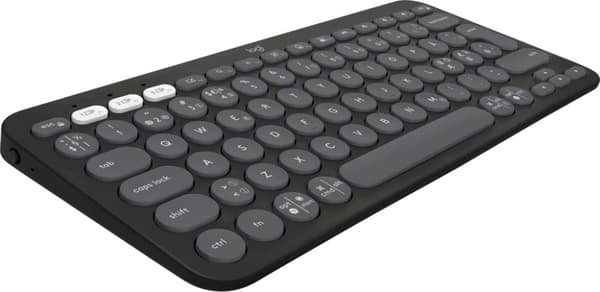 Logitech Pebble Keys 2 K380s - Näppäimistö - langaton - Bluetooth LE - QWERTY - Skandinavian (tanska/suomi/norja/ruotsi) - Tonaalinen grafiitti (920-0