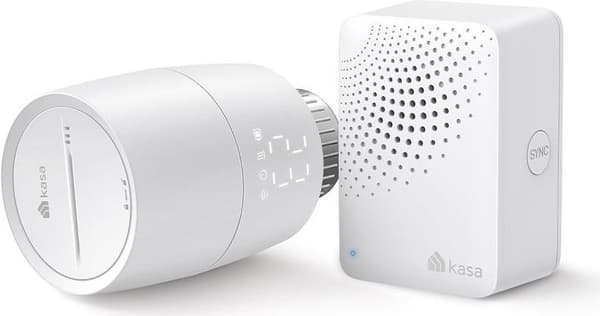 TP-Link Kasa Smart Thermostatic Radiator Valve Starter Kit SPEC: 1 x KH100 + 1 x KE100, 5-30 temperaturkontroll, M30*1,5 mm kontakt, LED-display. Alex