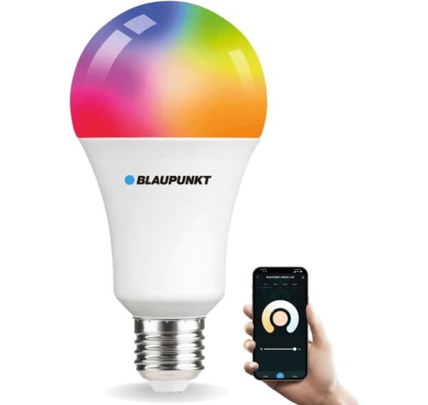 Blaupunkt älypolttimo LED Smart Monivärinen E27 A60 900lm 9W 2500-8000K WiFi + Bluetooth Tuya