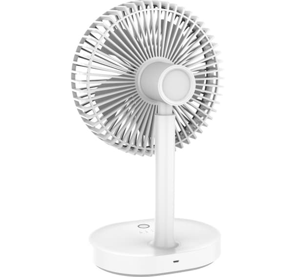 Platinet oppladbar vifte 3000mAh, hvit/grå (45242)