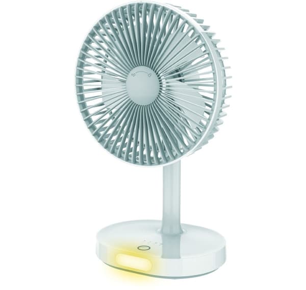 Platinet oppladbar vifte 3000mAh, hvit/grå (45242)