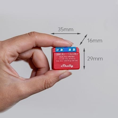 Home Shelly Relay "Plus 1PM Mini" WLAN BT mätfunktion - max 8A - 1 kanal (Shelly_Plus_1PM_Mini)