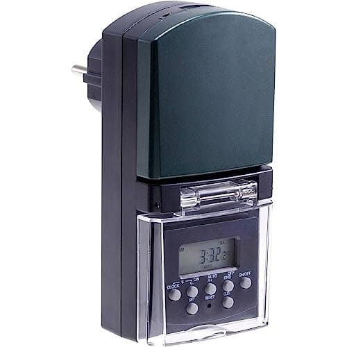 Sygonix SY-5044422 digital socket timer ugeprogram 1800 W IP44 nedtællingsfunktion, tilfældig funktion
