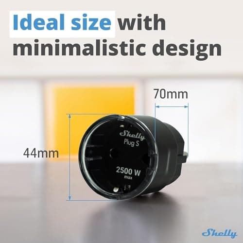 SHELLY WLAN-stik Plus-stik S, 12 A, målefunktion, sort. 5 stk