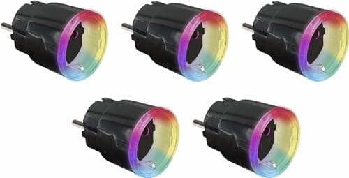 SHELLY WLAN-uttag Plus Plug S, 12 A, mätfunktion, svart. 5 delar