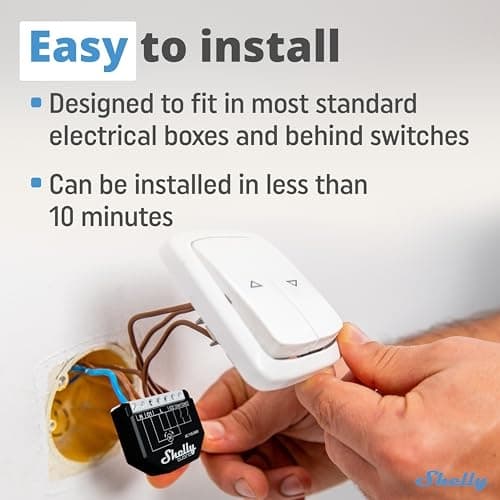 Shelly Wave Shutter Relay Dual Roller Shutter Z-Wave Roller Shutter Control (Shelly_W_Shutter)