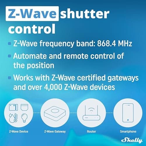 Shelly Wave Shutter Relay Dual Roller Shutter Z-Wave Roller Shutter Control (Shelly_W_Shutter)