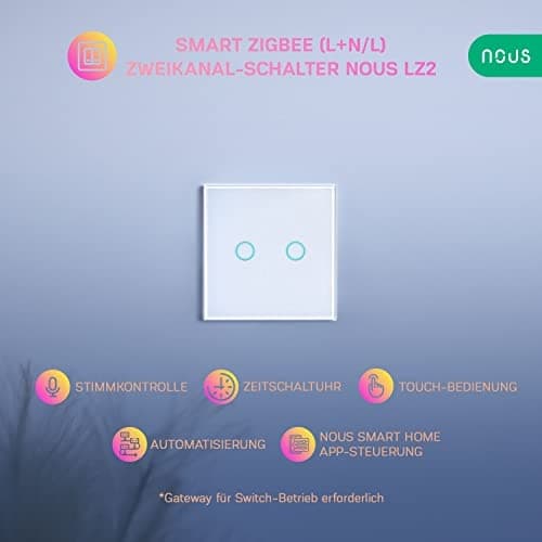 Nous LZ2 - 2-kanals väggbrytare Zigbee (LZ2)