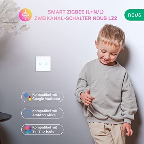 Nous LZ2 - 2-kanals väggbrytare Zigbee (LZ2)