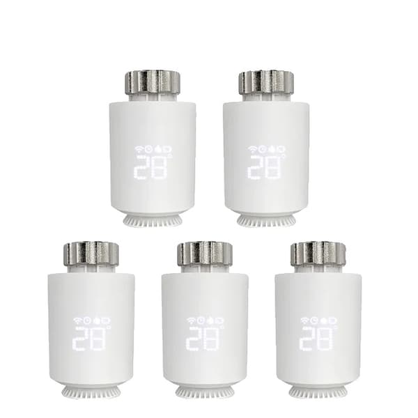 Älykäs lämpöpatterin säädin, ZigBee-yhteys, ääniohjaus Alexan ja Google Homen avulla, 4 kpl ilman yhdyskäytävää