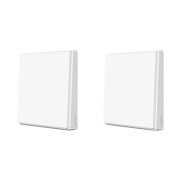 Smart Väggströmbrytare, Trådlös Kontroll, Hemkit Kompatibilitet, 2X utan neutral 1 nyckel
