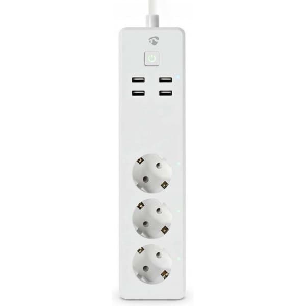 Nedis SmartLife WIFIP312FWT -älyjatkojohto, 16 A, 3680 W