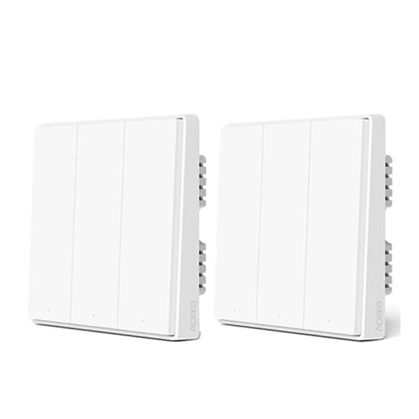 Smart Home-kit, Gateway-hubb, Zigbee-teknologi, 2 st med neutral 2K 2pcs no neutral 3key