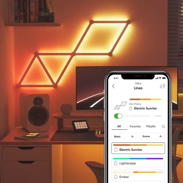 Nanoleaf Lines Starter Kit (9 paneler) Nanoleaf | Lines Starter Kit (9 paneler) | I | 16M+ farver