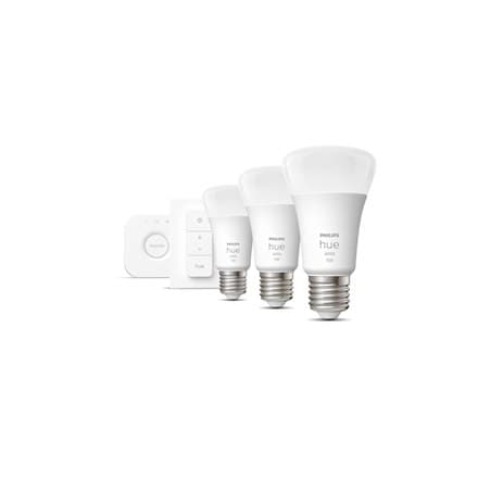 Philips Hue W Starter Kit 9,5W A60 E27 3st, Bridge, Switch Philips Hue | Hue W Starter Kit 9,5W A60 E27, 3st, Bridge, Switch |