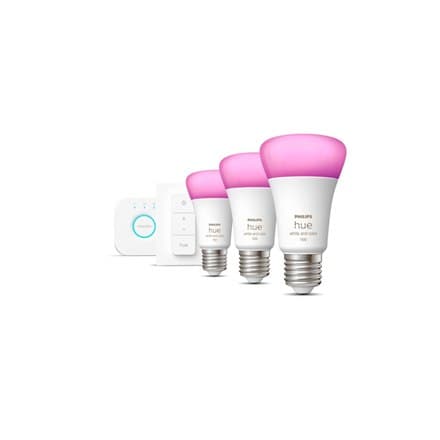 Philips Hue WCA Starter Kit 9W A60 E27 3stk, Bro, Switch Philips Hue | Hue WCA Starter Kit 9W A60 E27, 3stk, Bridge, Switch |