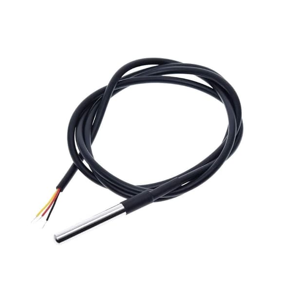 DS18B20 Vattentät Digital Temperatursond med 3 Meters Kabel - Kompatibel med Arduino och Raspberry Pi
