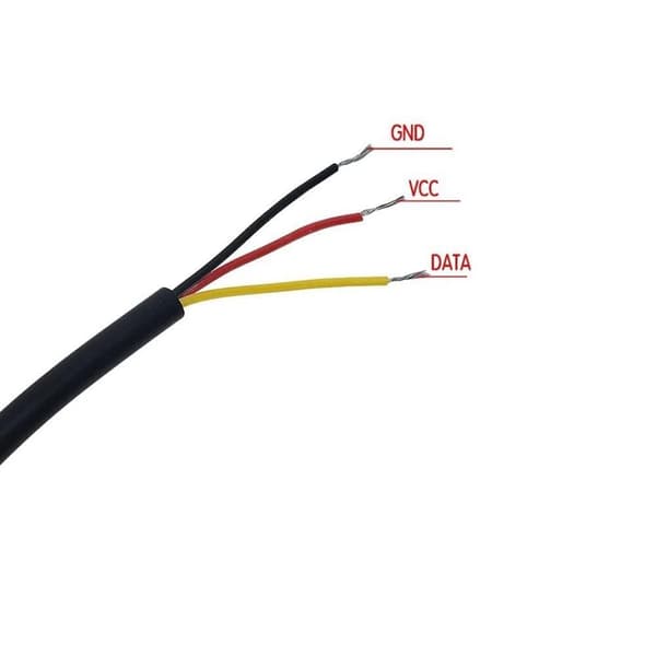 DS18B20 vandtæt digital temperatursonde med 2 meter kabel - kompatibel med Arduino og Raspberry Pi