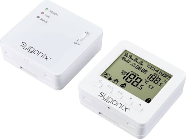 Sygonix SY-5470190 Trådløs rumtermostat Overflademonteret (på væg) Ugeprogram