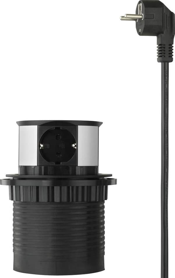 Sygonix SY-4780156 stoppbrytare svart, silver skyddskontakt 1 st.