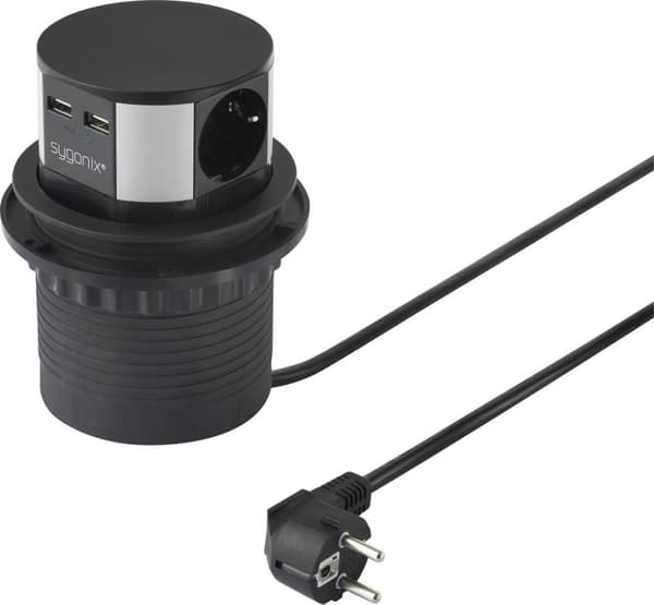 Sygonix SY-4780156 stoppbrytare svart, silver skyddskontakt 1 st.