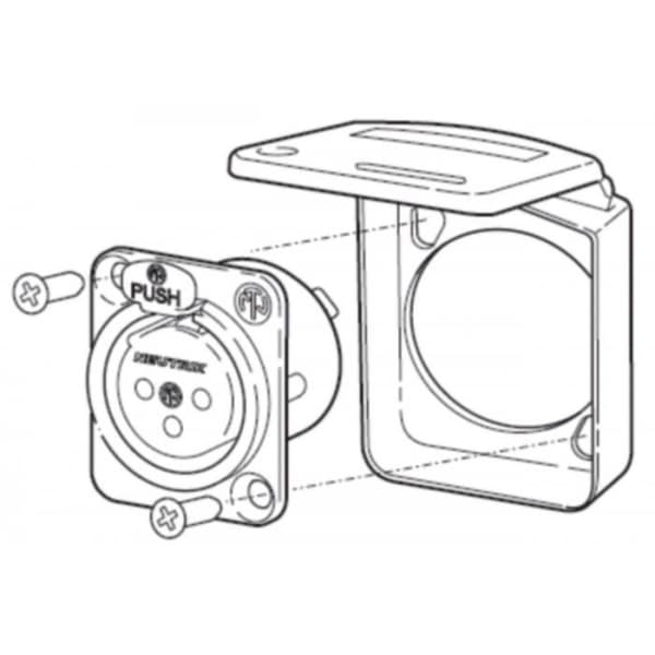 Neutrik Skyddsbox IP 42 Vit