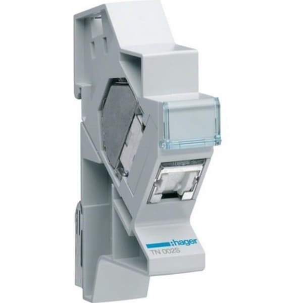 HAGER TN002S 594997 - RJ45 cat.6 STP-kontakt + support