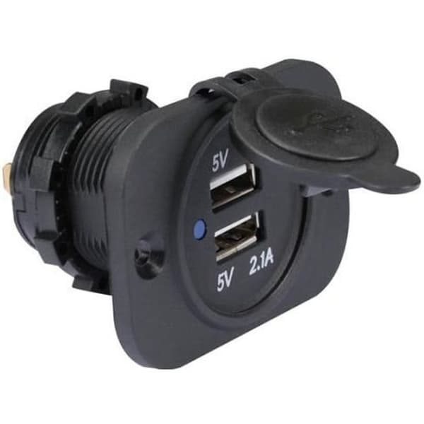 USB-anslutning, infälld (ingång 12-24 vdc, utgång 5 v)