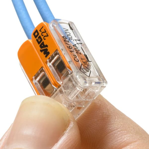 Förpackning med 3 st S221 2 ingångar för flexibla och styva ledningar 0,5 till 6 mm²